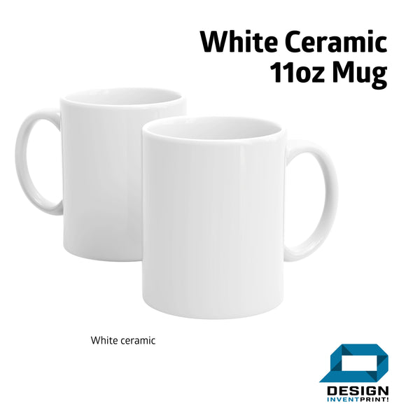 Custom Mug Printing Full Colour Print Design, Photo or Logo White Coffee Mug 11oz