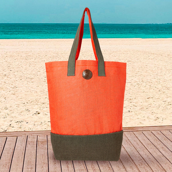 Large Beach Bag Custom Print Jute Tote Shopping Bag Full Colour Design, Photo or Logo