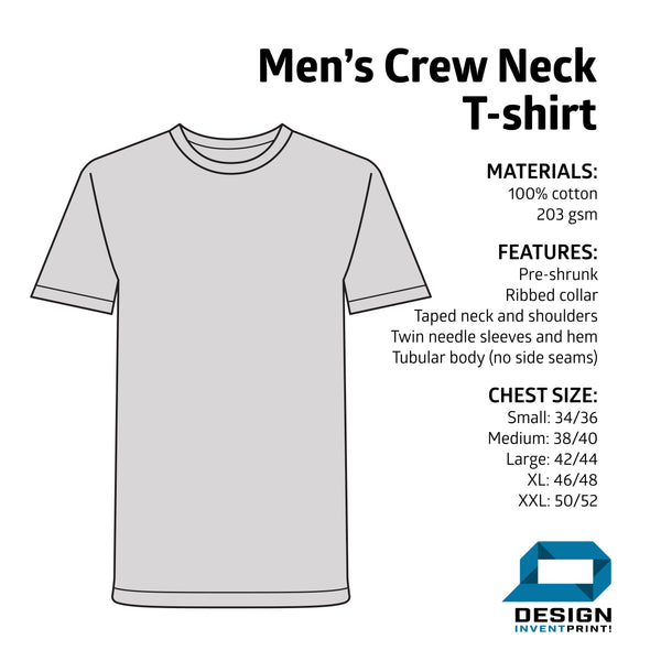 T-Shirt Custom Personalised Print Cotton Shirt (large chest)