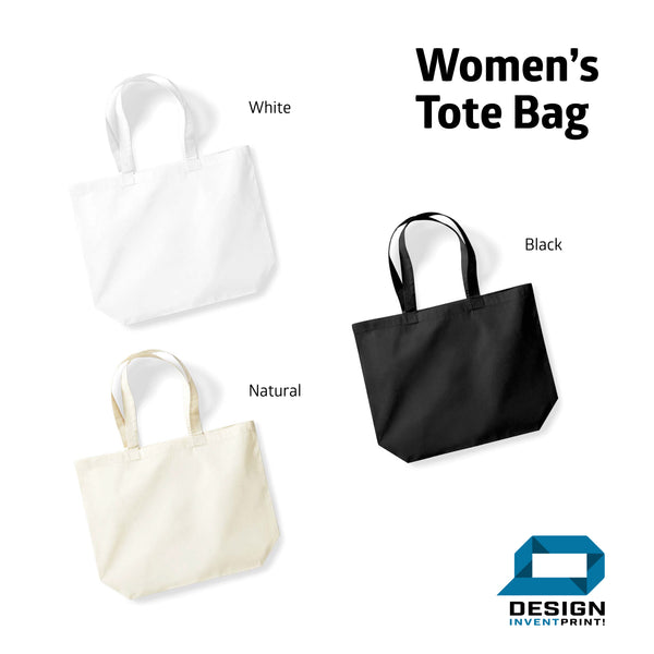 Promotional Cotton Shopper Custom Print Tote Bag Full Colour Design, Photo, Brand or Logo