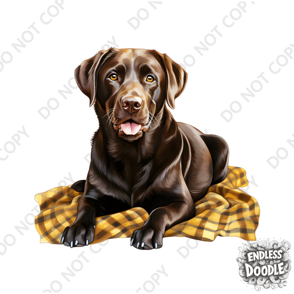 Labrador Dog DTF Transfer Gift Iron On Transfer Do it Yourself Heat Press Hot Cold Peel for Clothing T Shirt Any Material Long Lasting (LABCHOC002)