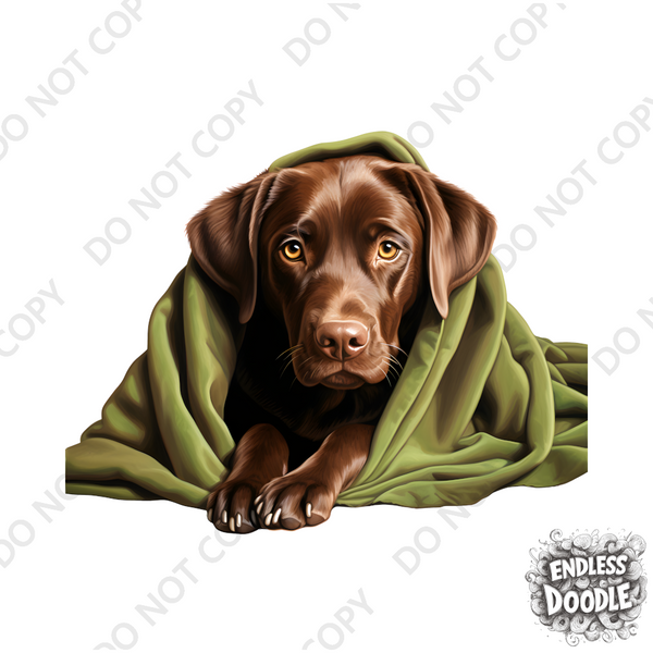 Labrador Dog DTF Transfer Gift Iron On Transfer Do it Yourself Heat Press Hot Cold Peel for Clothing T Shirt Any Material Long Lasting (LABCHOC011)