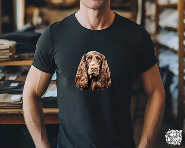 English Cocker Spaniel Dog DTF Transfer Gift Iron On Transfer Do it Yourself Heat Press for Clothing T Shirt Any Material Long Lasting (ECOCKS015)