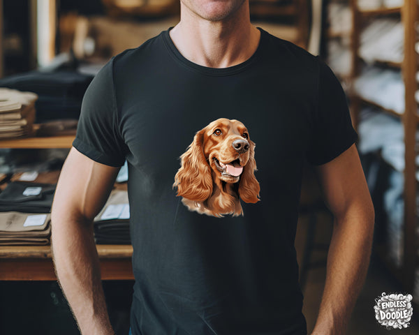 English Cocker Spaniel Dog DTF Transfer Gift Iron On Transfer Do it Yourself Heat Press for Clothing T Shirt Any Material Long Lasting (ECOCKS014)