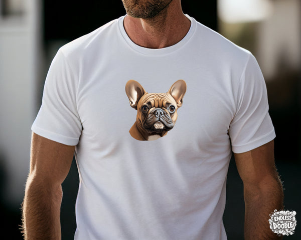 French Bulldog Dog DTF Transfer Gift Iron On Transfer Do it Yourself Heat Press Hot Cold Peel for Clothing T Shirt Any Material Long Lasting (FBD056)