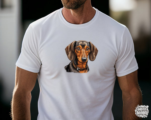 Dachshund Dog DTF Transfer Gift Iron On Transfer Do it Yourself Heat Press Hot Cold Peel for Clothing T Shirt Any Material Long Lasting (DACH051)