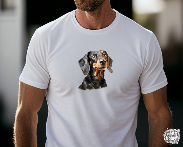 Dachshund Dog DTF Transfer Gift Iron On Transfer Do it Yourself Heat Press Hot Cold Peel for Clothing T Shirt Any Material Long Lasting (DACH049)