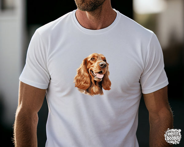 English Cocker Spaniel Dog DTF Transfer Gift Iron On Transfer Do it Yourself Heat Press for Clothing T Shirt Any Material Long Lasting (ECOCKS014)