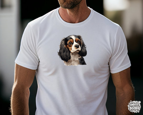 Cavalier King Charles Spaniel Dog DTF Transfer Gift Iron On Transfer Do it Yourself Heat Press for Clothing T Shirt Any Material Long Lasting (KCCS026)