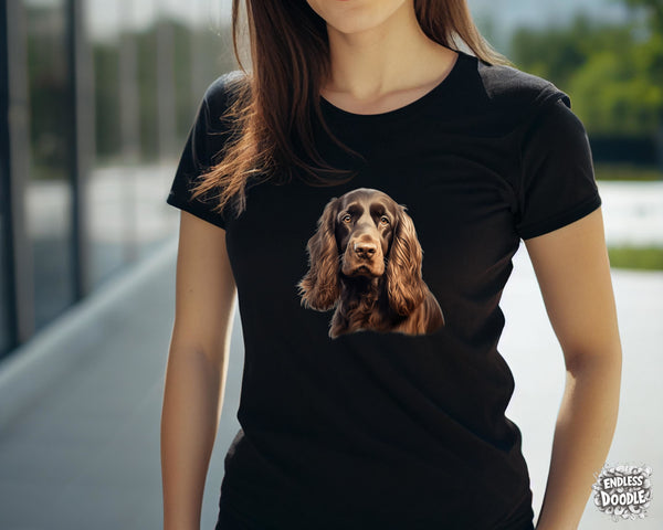 English Cocker Spaniel Dog DTF Transfer Gift Iron On Transfer Do it Yourself Heat Press for Clothing T Shirt Any Material Long Lasting (ECOCKS008)