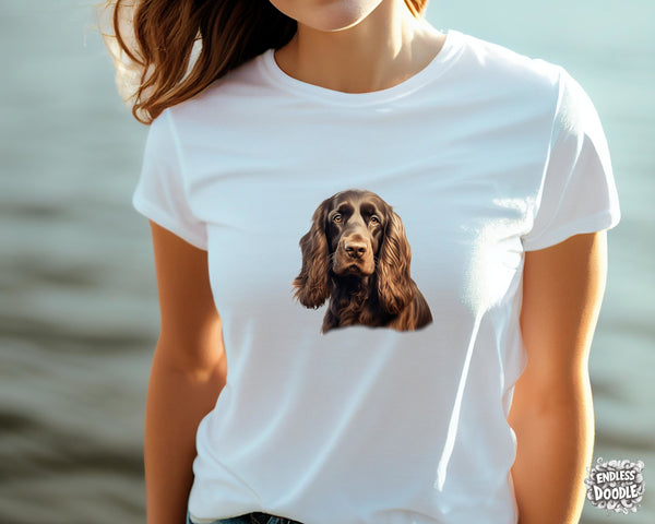 English Cocker Spaniel Dog DTF Transfer Gift Iron On Transfer Do it Yourself Heat Press for Clothing T Shirt Any Material Long Lasting (ECOCKS008)